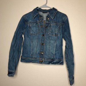 NY & Company Distressed Denim Jacket